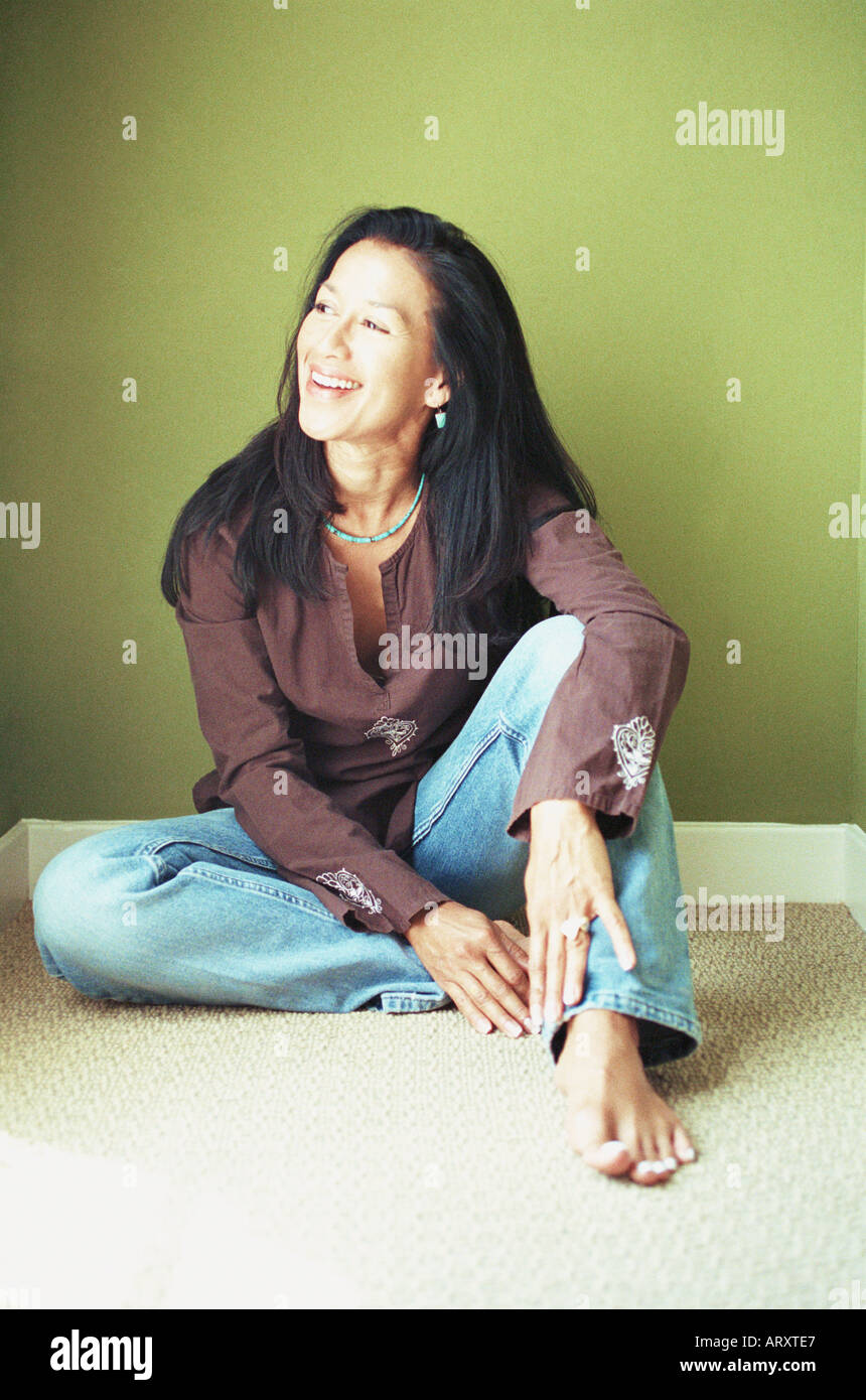 Latina woman relaxing on hi-res stock photography and images - Alamy