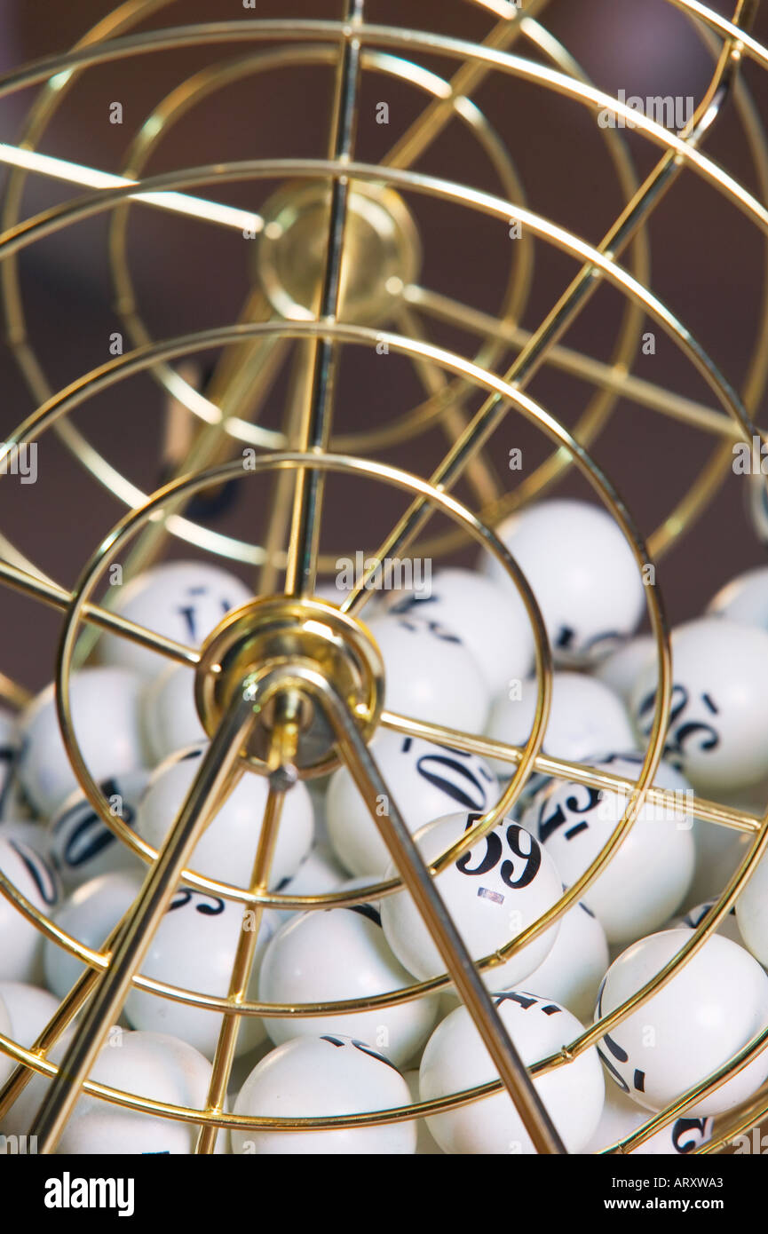 Bingo Balls in Hopper Stock Photo Alamy