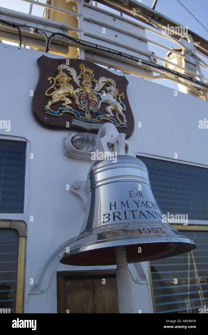 Ships bell of the Royal Yacht HMS Britannia Stock Photo Alamy
