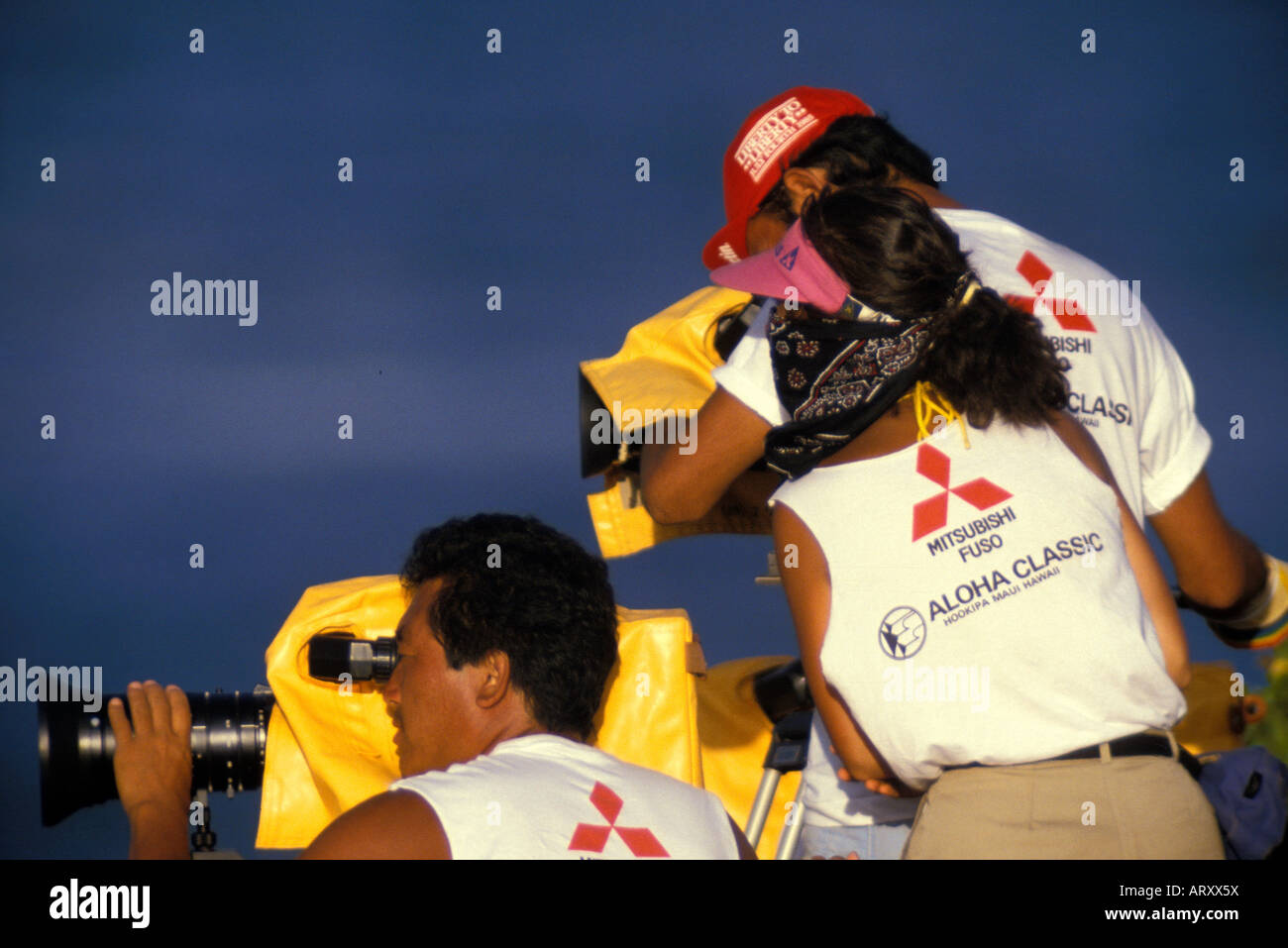 The film industry in Hawaii with the Japanese video crew at the 1985
