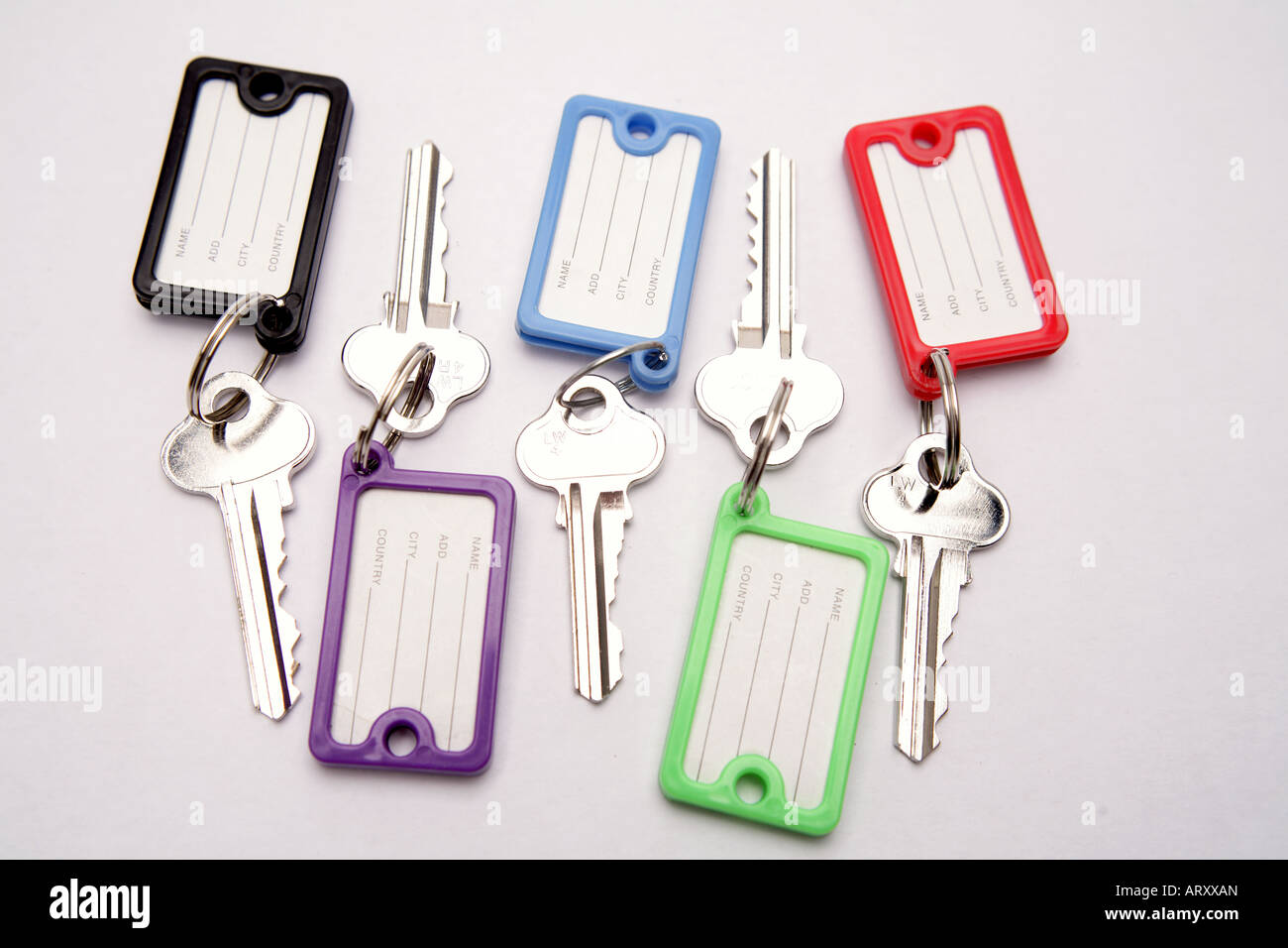 Keys and tags Stock Photo Alamy