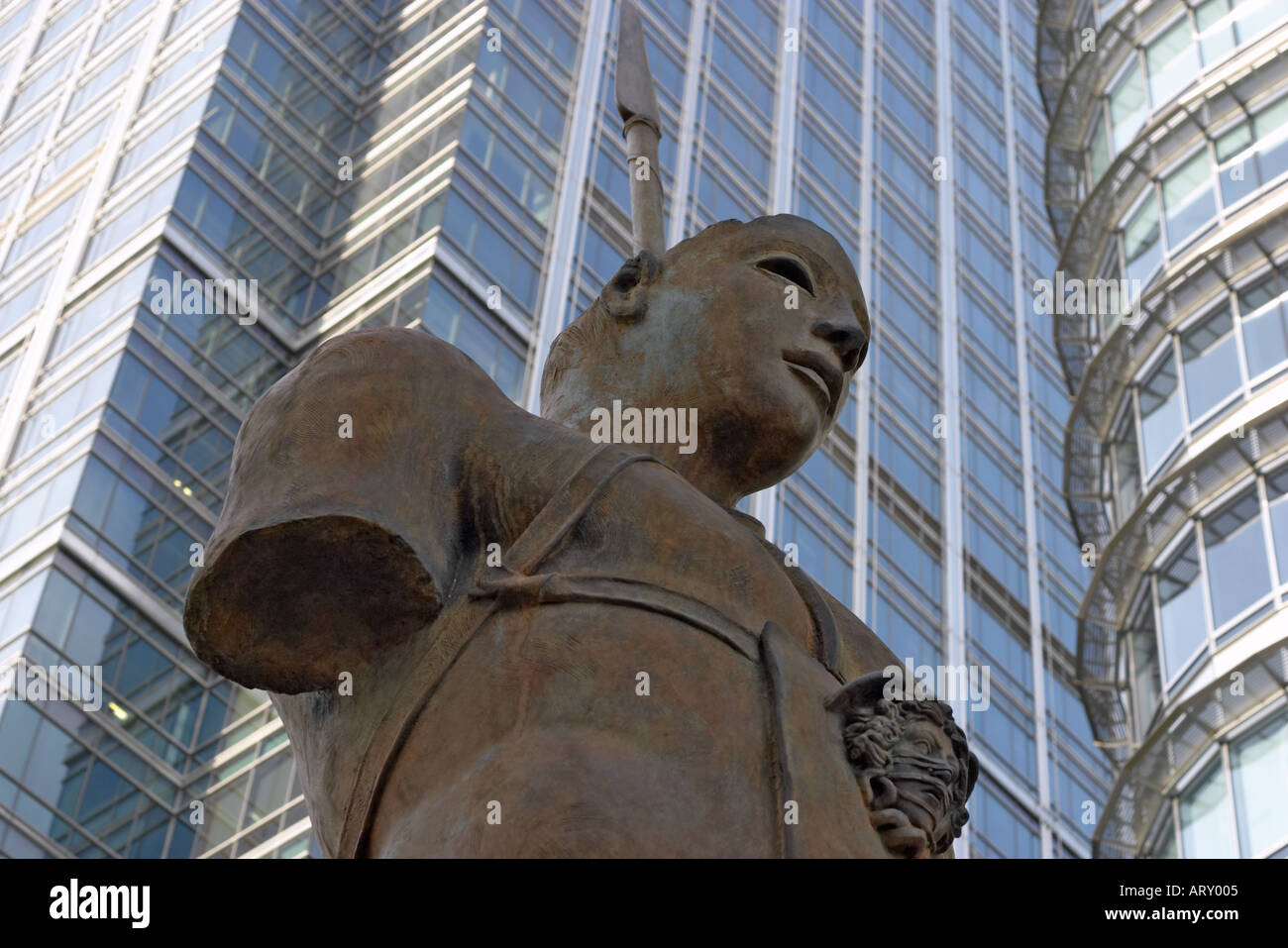 Detail from 'Centauro' statue by Igor Mitoraj at Canary Wharf London Stock Photo