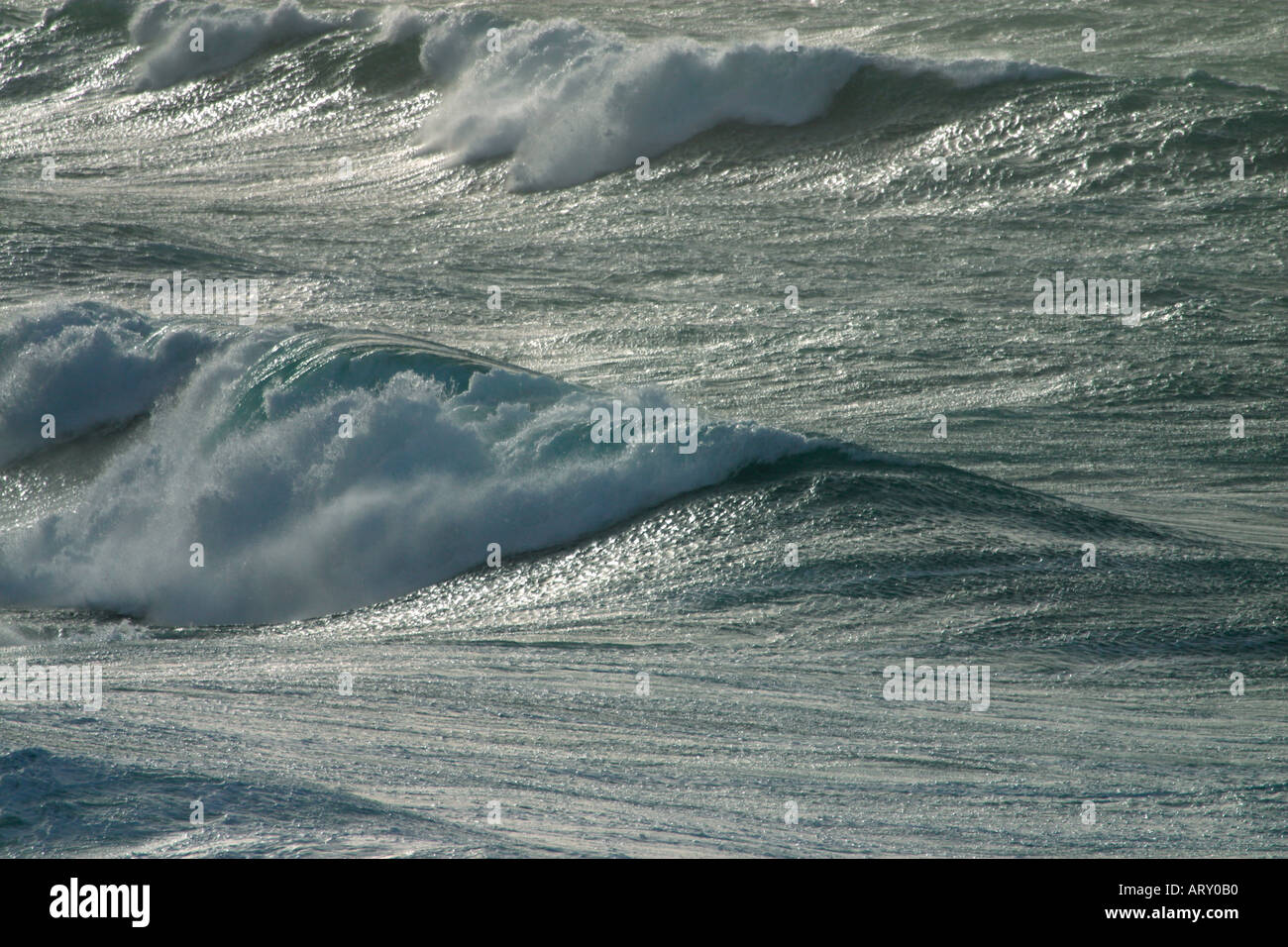 Breaking waves rising storm hi-res stock photography and images - Alamy