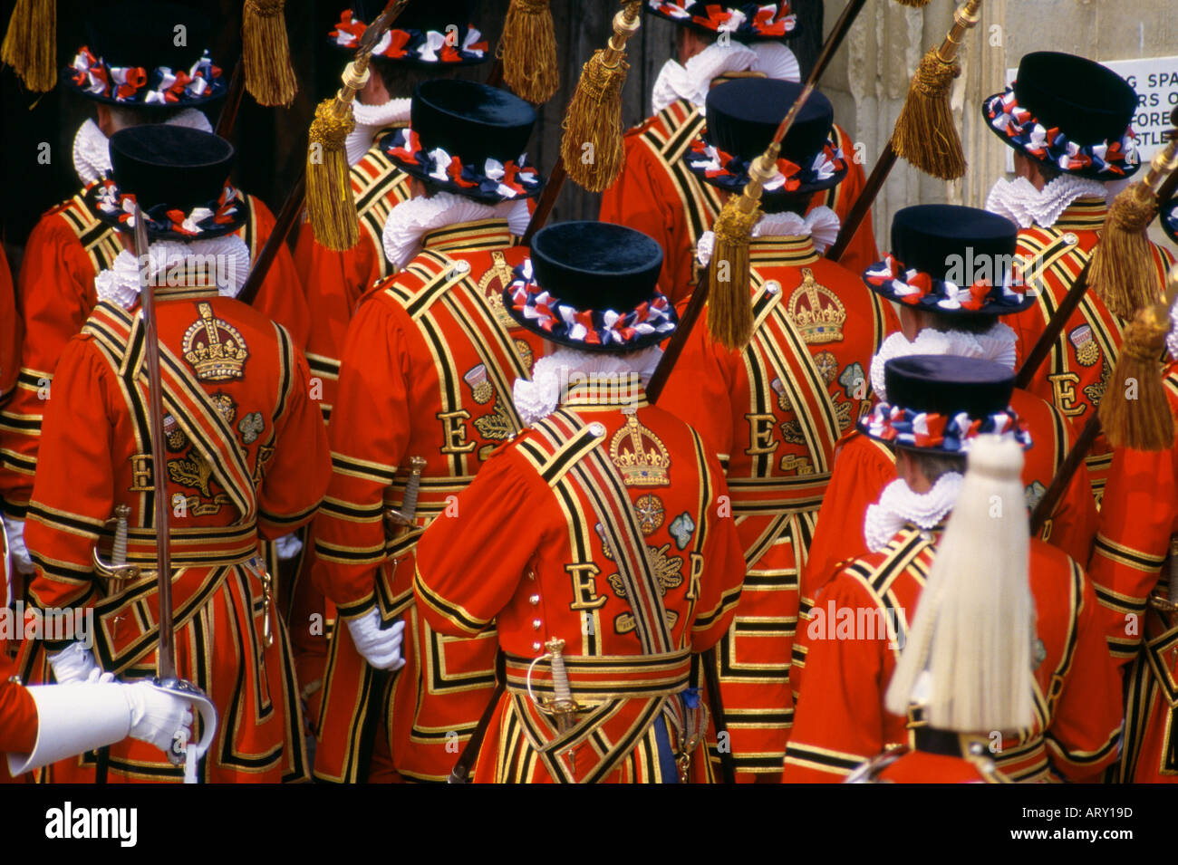 Beefeaters at the Tower of London England Stock Photo