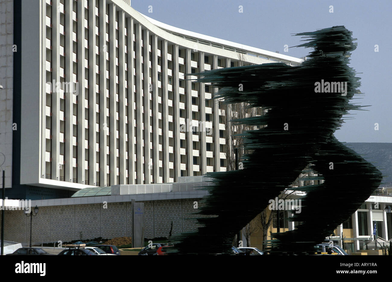 Athens Glass sculpture of a man named The Runner by Kostas Varotsos