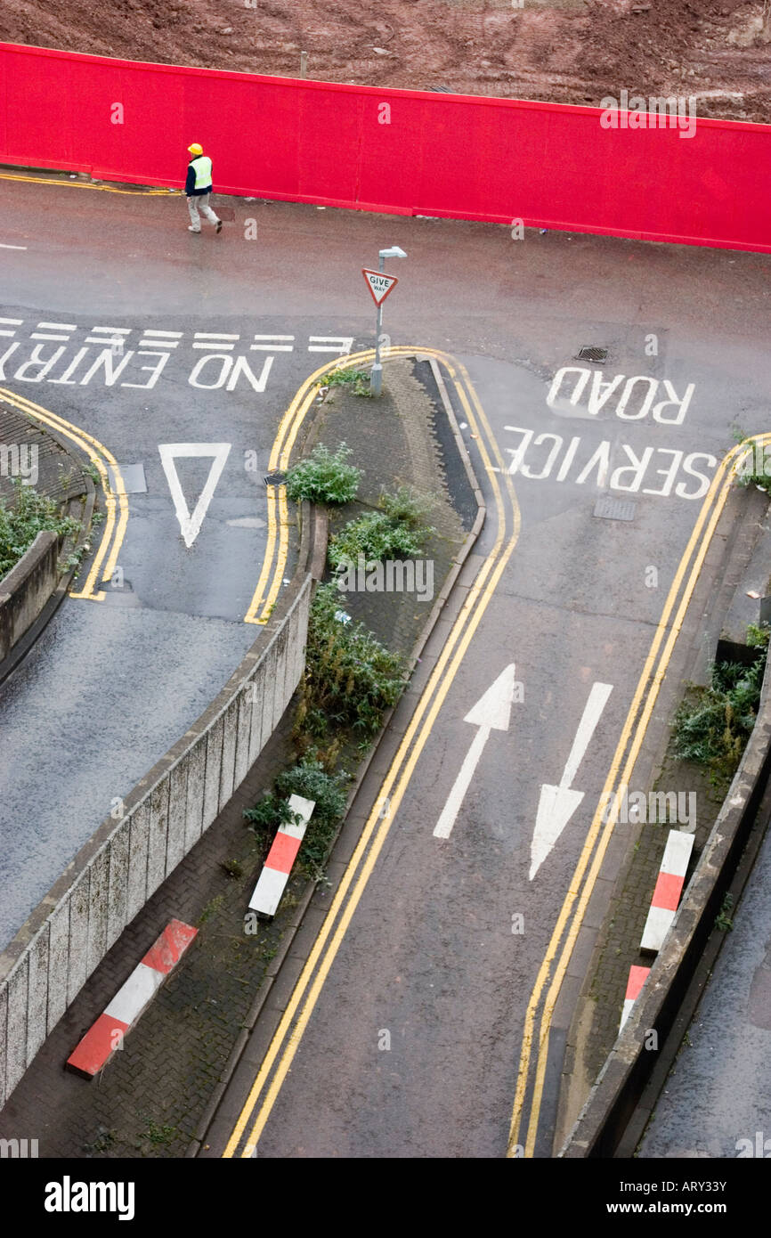 Service road viewed from above Stock Photo - Alamy