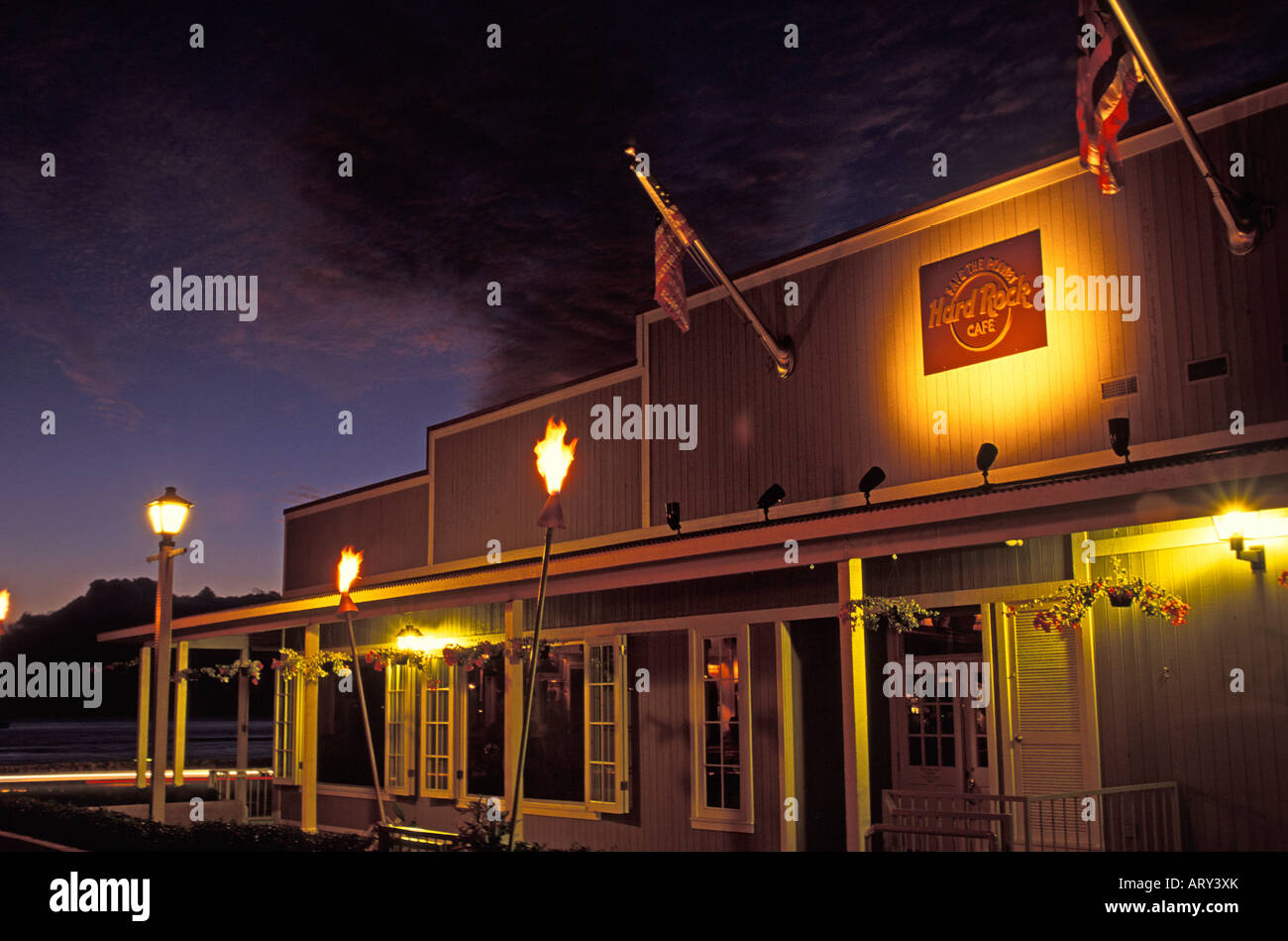 Hard Rock Cafe in the evening, Lahaina, Maui Stock Photo Alamy