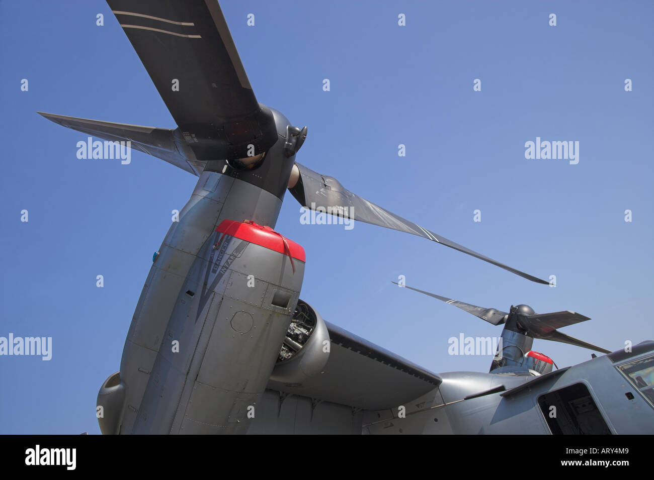 Osprey VMX-22 engine pod and rotor Stock Photo