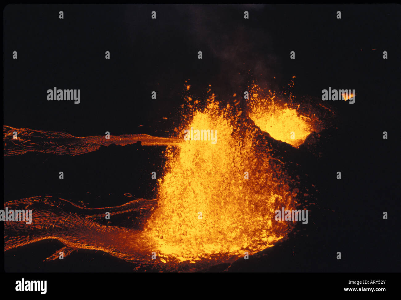Fountaining eruptions from Kilauea's first eruption in 1983 at puu oo