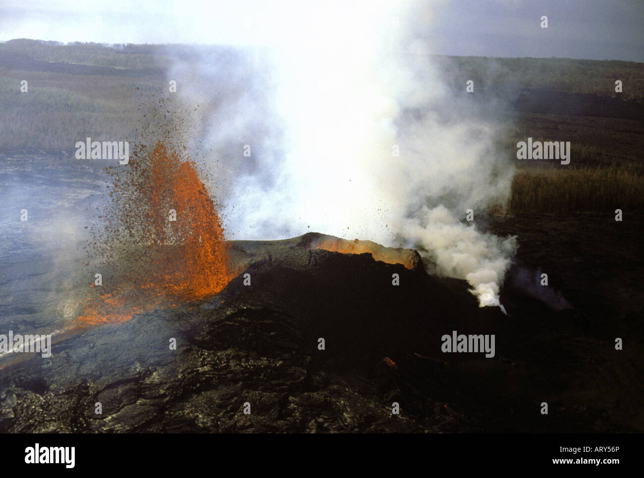 Fountaining eruptions from Kilauea's first eruption in 1983 at puu oo