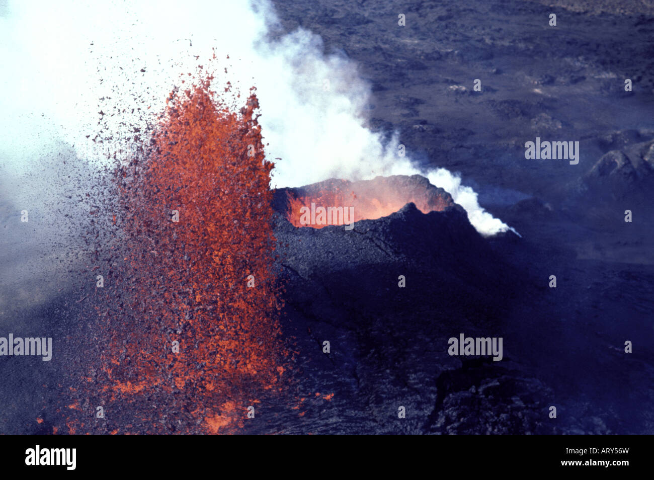 Fountaining eruptions from Kilauea's first eruption in 1983 at puu oo