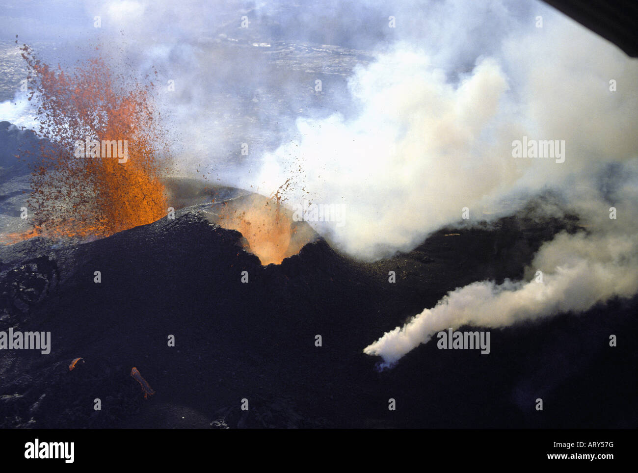 Fountaining eruptions from Kilauea's first eruption in 1983 at puu oo