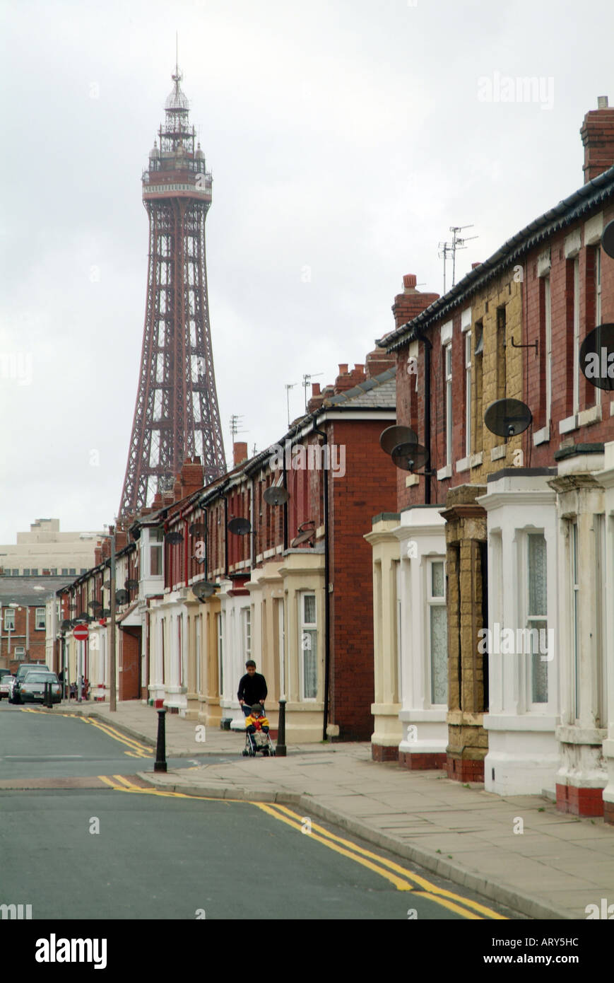Blackpool, tower, terrace, house, northern, north, of, England, houses ...