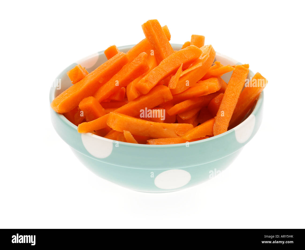 Bowl of Carrot Batons Stock Photo