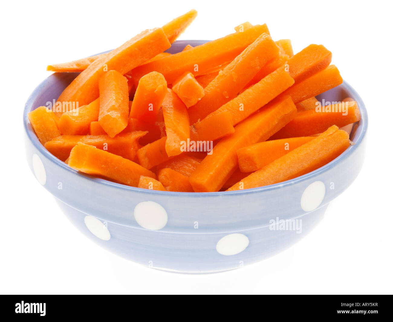 Bowl of Carrot Batons Stock Photo