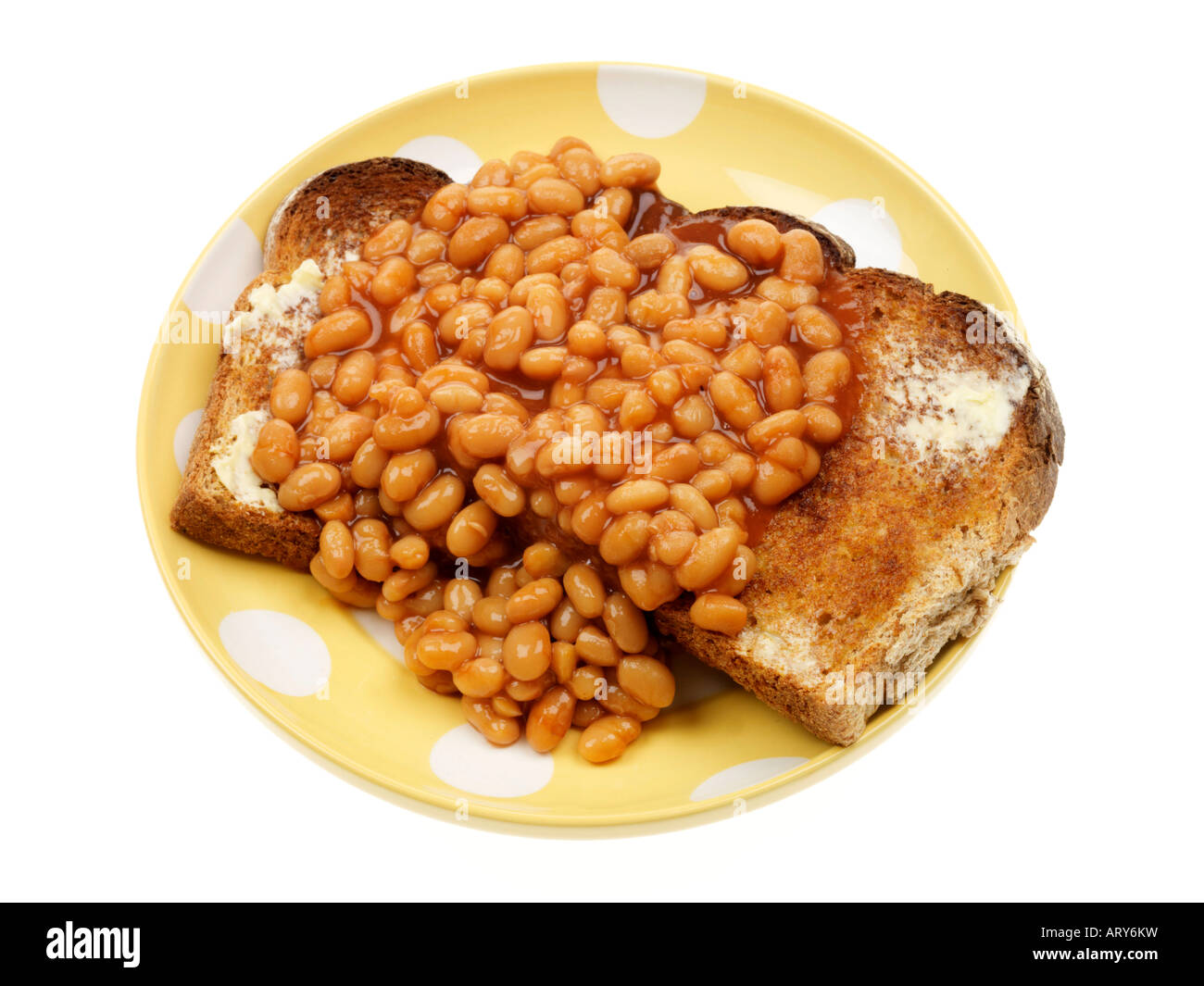 Baked Beans on Toast Stock Photo Alamy