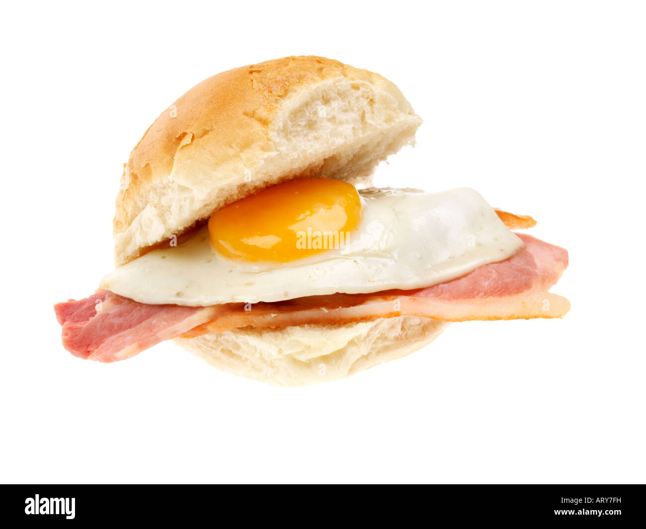 Bacon and Fried Egg Bap Stock Photo - Alamy