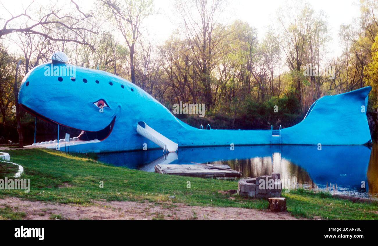 The Blue Whale on old Route 66 in Catoosa Oklahoma Stock Photo - Alamy