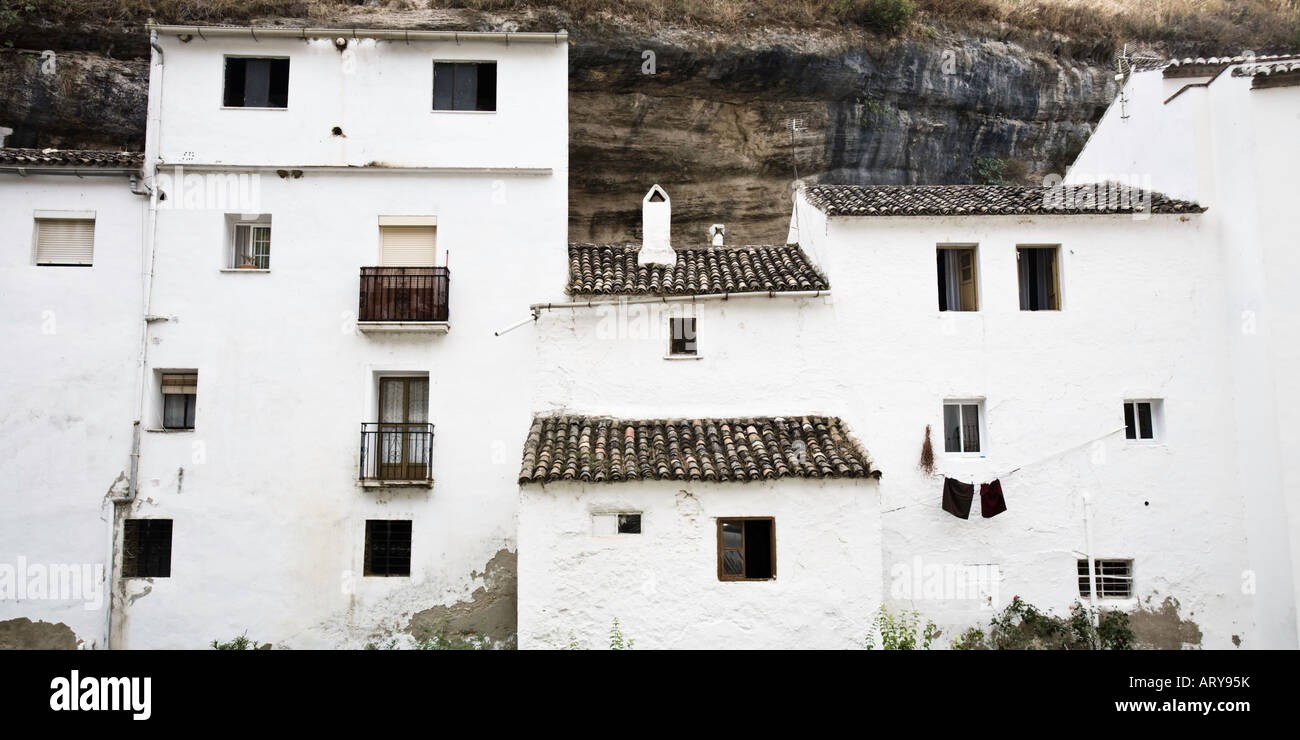 Cave houses Setenil Malaga Andalucia Spain Stock Photo Alamy