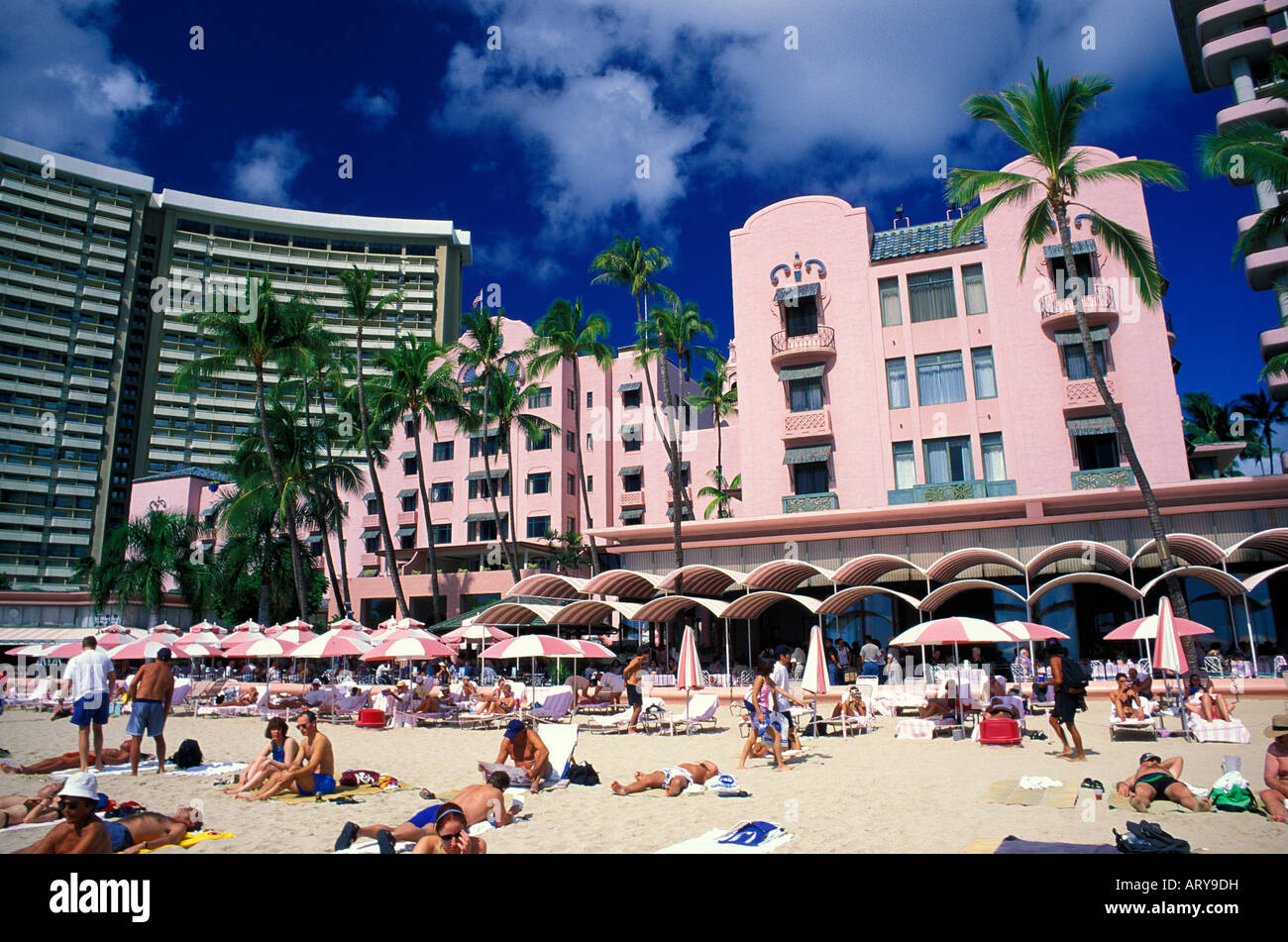 Royal hawaiian hotel pink palace hires stock photography and images
