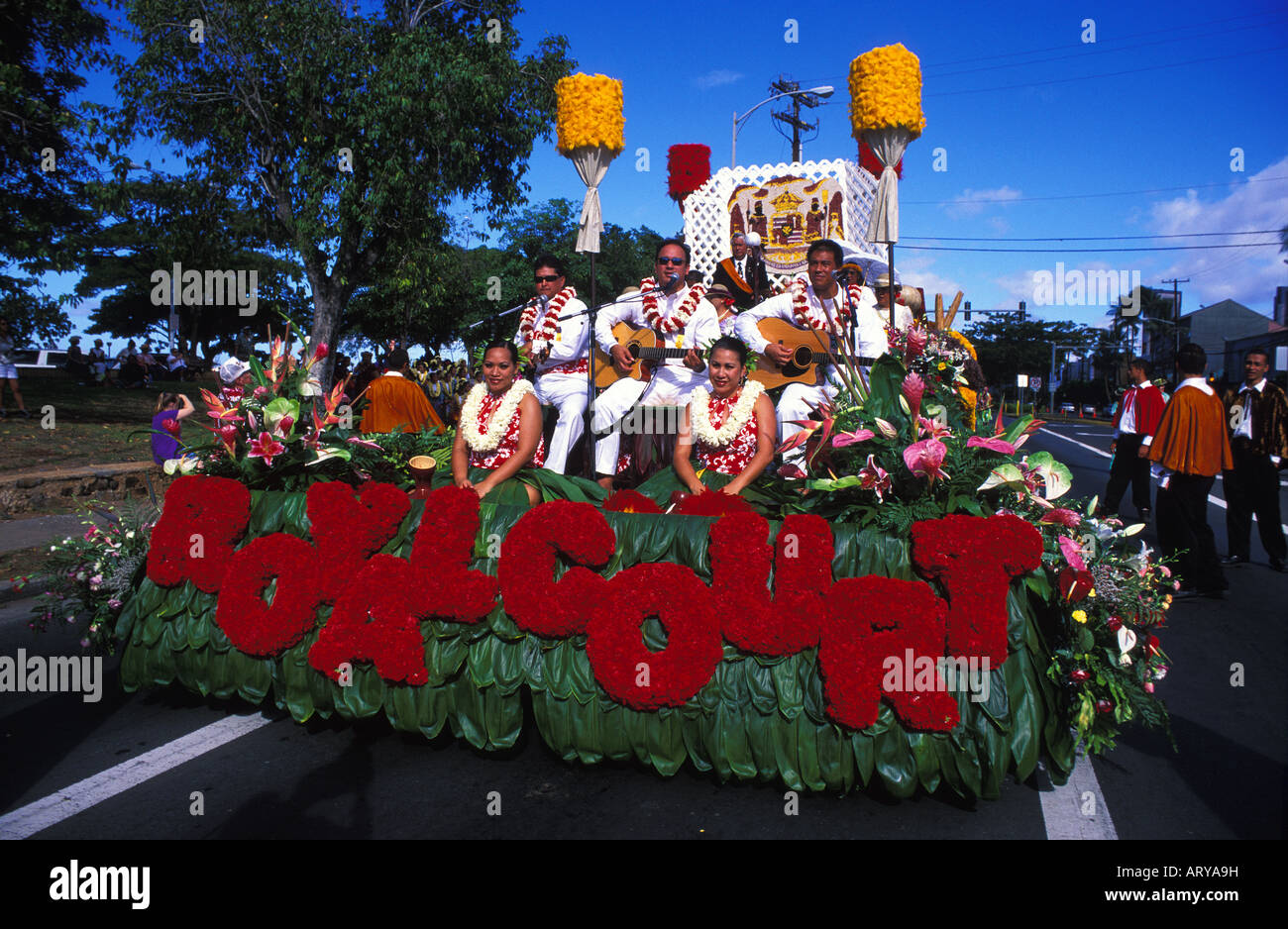The royal court over the commencement of the annual aloha week parade
