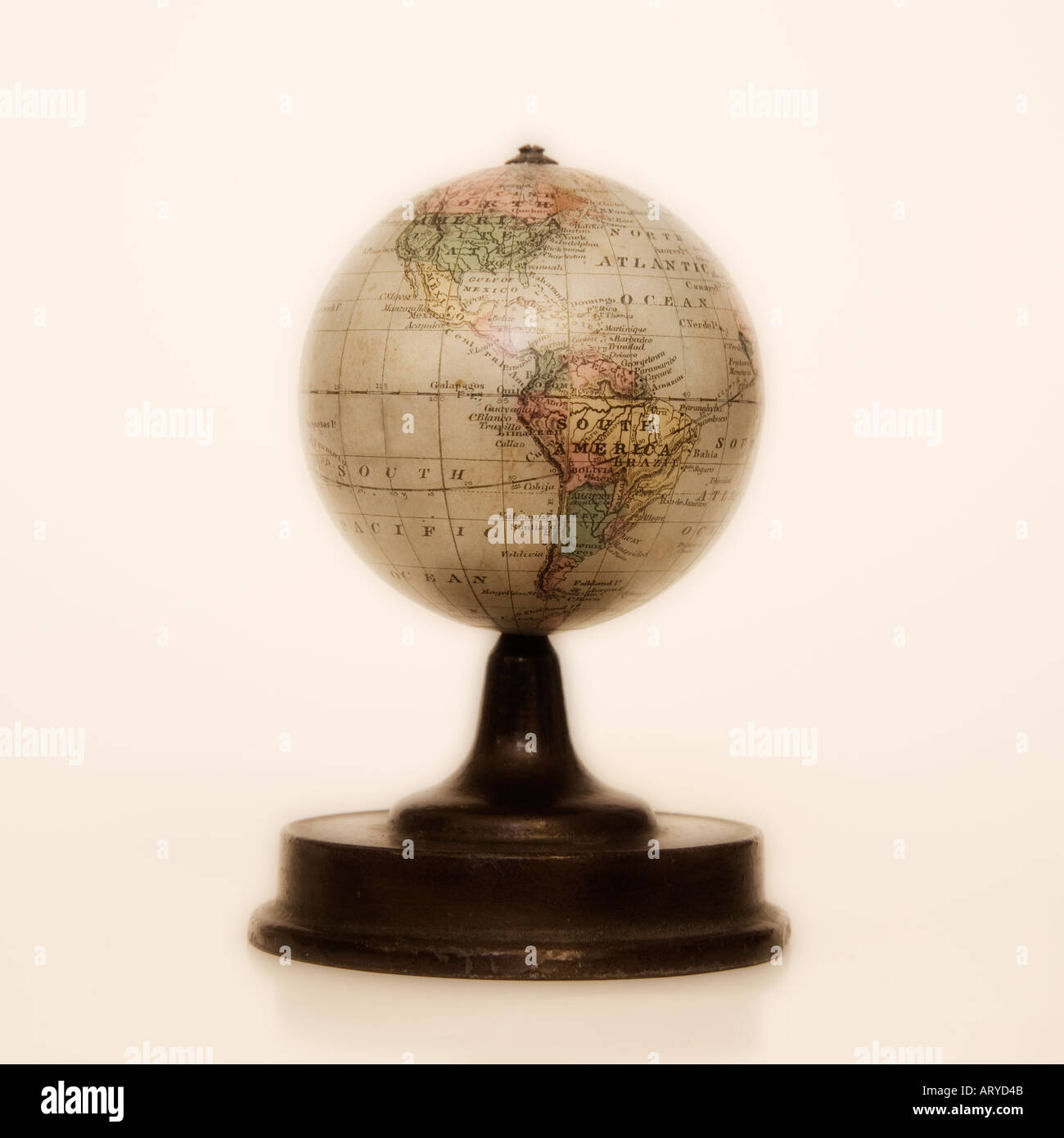 Antique globe on stand Stock Photo