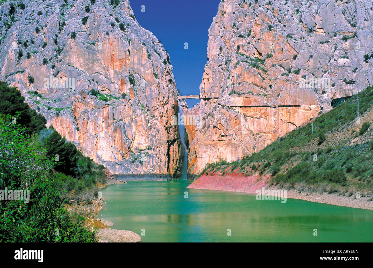River Guadalhorce and Garganta del Chorro in Andalusia Stock Photo Alamy