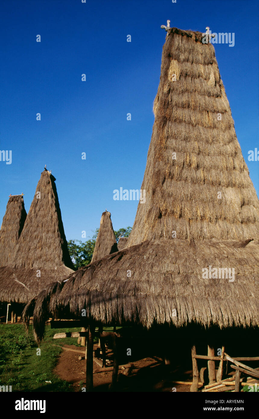 Traditional Merapu village Stock Photo