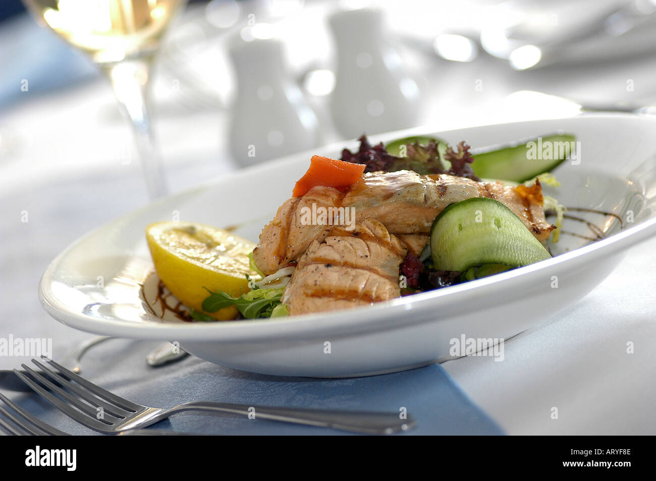 pan grilled salmon Stock Photo - Alamy