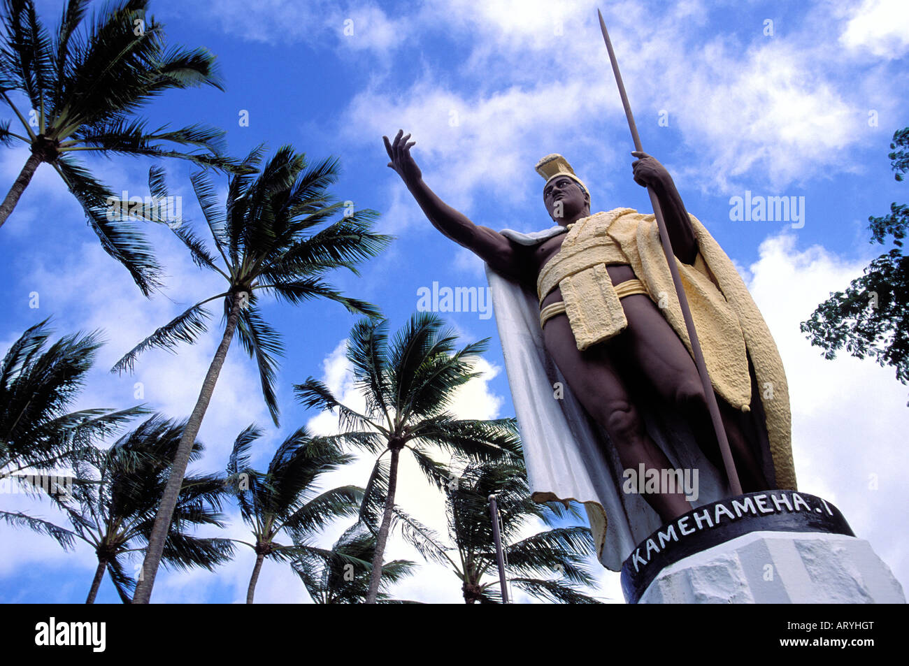 Original Kamehameha statue, restored in 2001, Kapaau Stock Photo Alamy