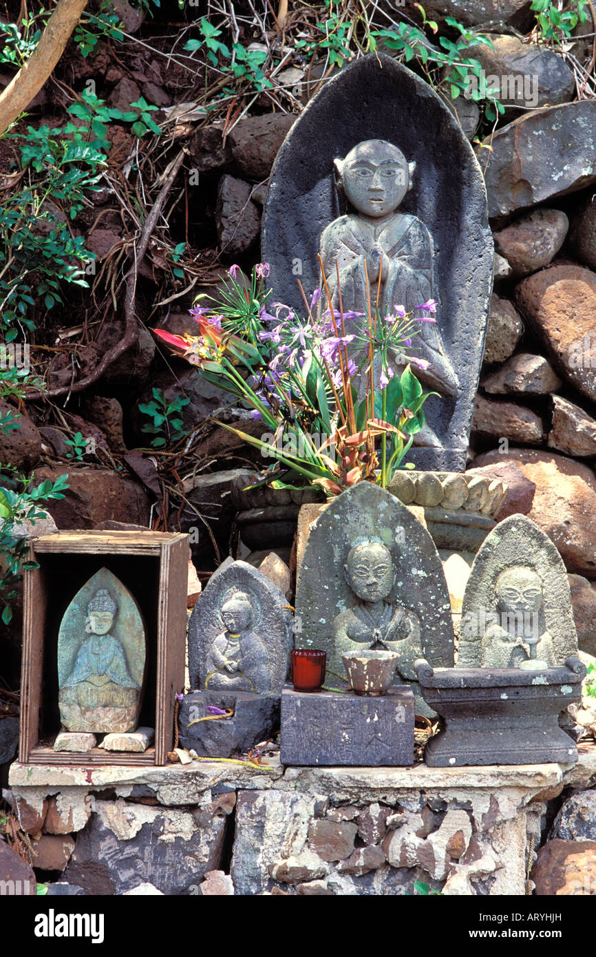 Buddhist shrine at the Lawai International Center, Lawai Valley Stock