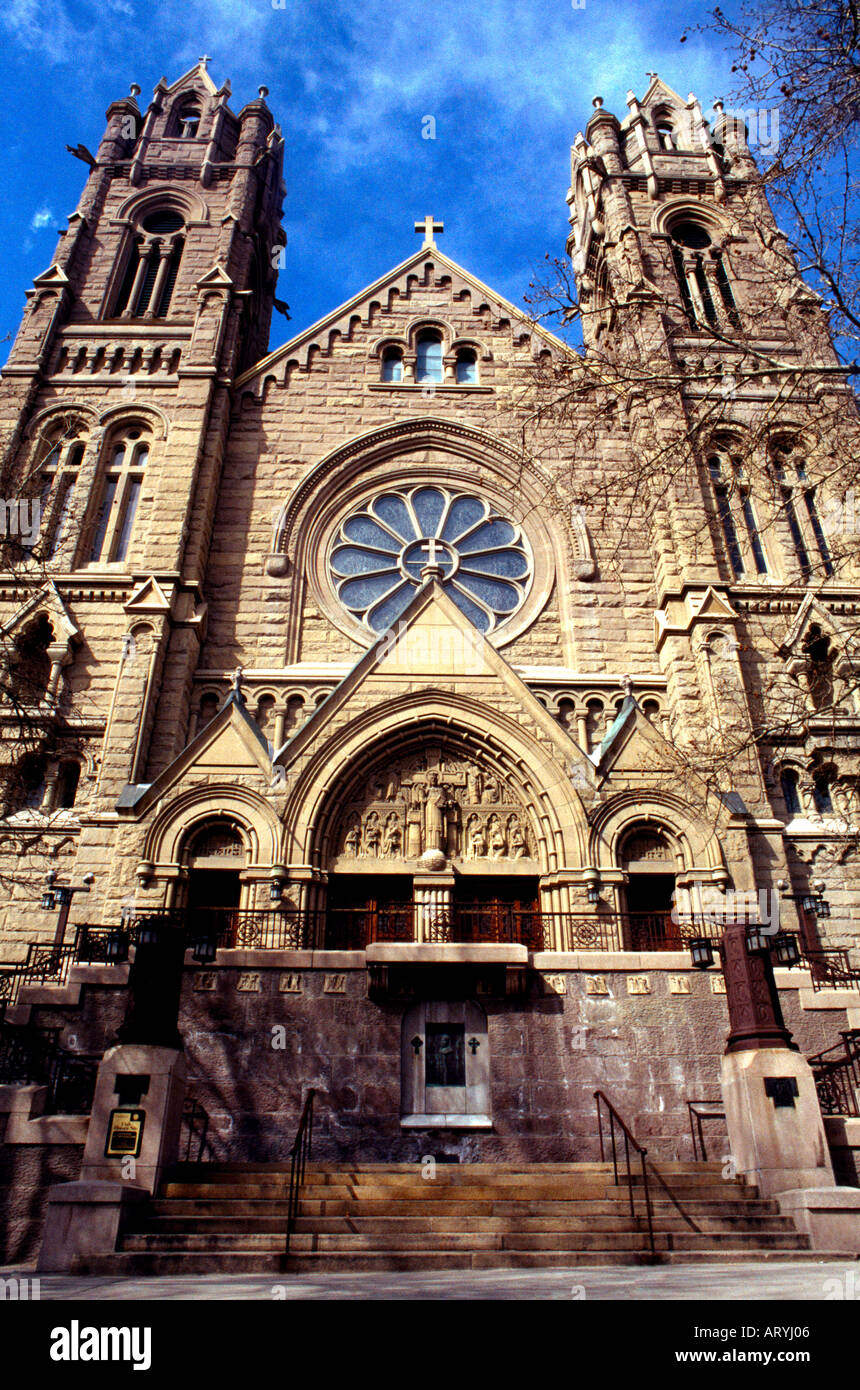 Salt Lake City Utah USA Cathedral Of The Madeleine Exterior Stock Photo