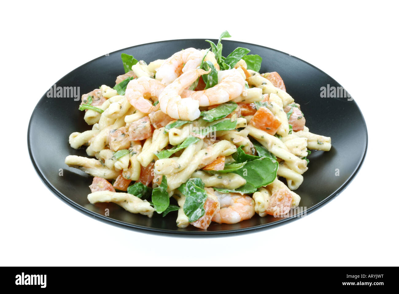 Prawn Pasta Salad Stock Photo Alamy