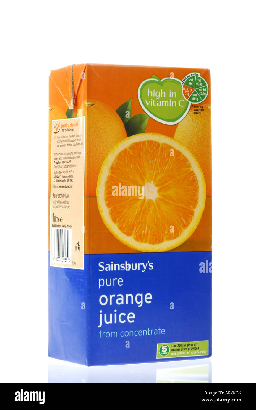 Sainsburys orange juice hires stock photography and images Alamy