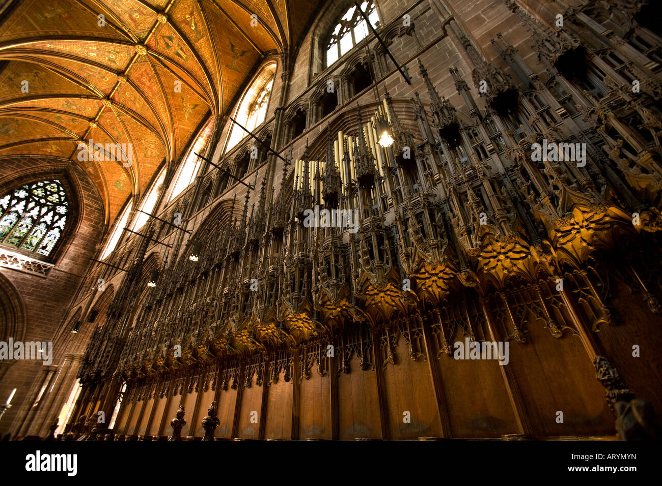 Chester Cathedral in Cheshire in the North West of England Stock Photo