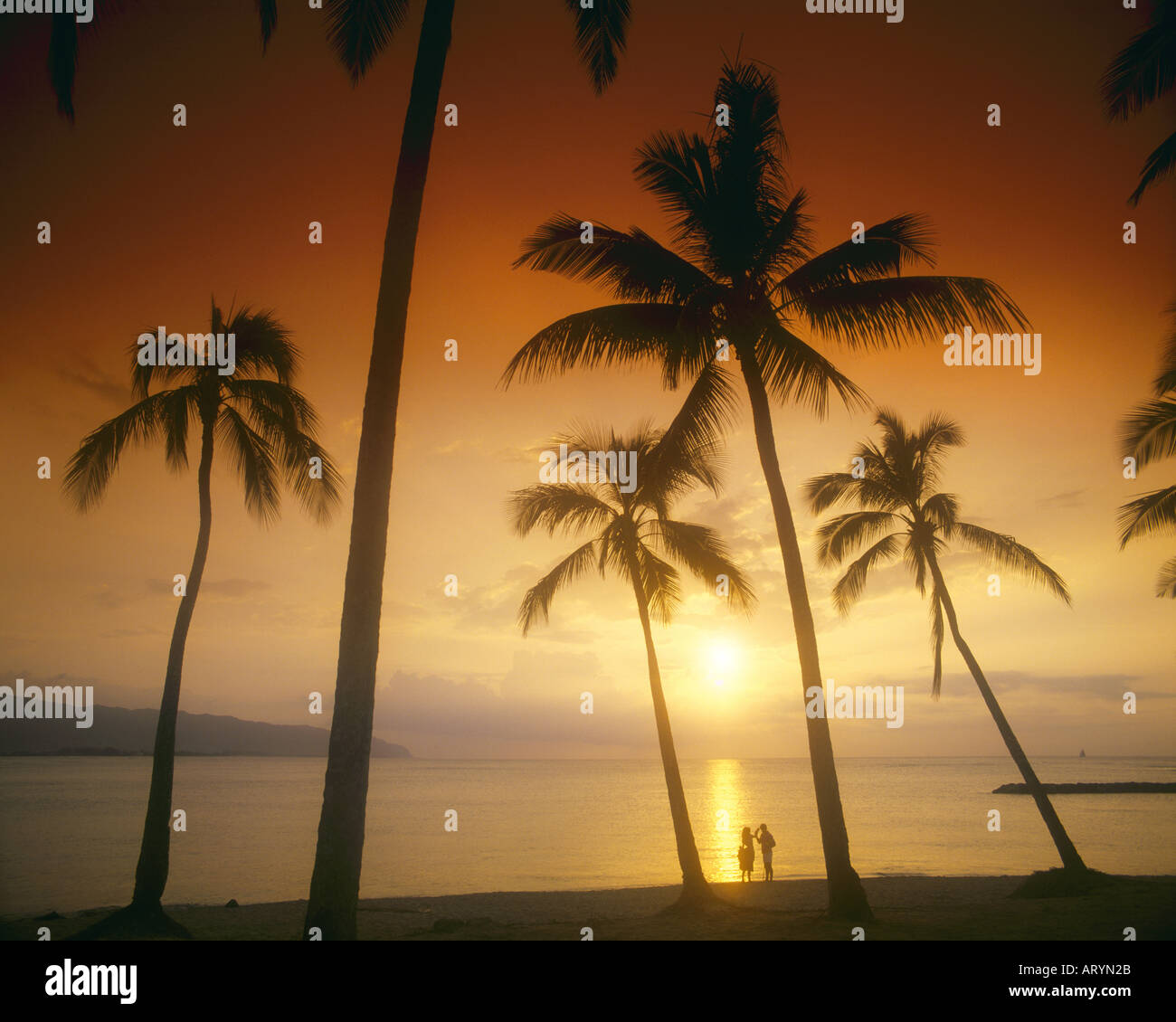 Oahu sunset hi-res stock photography and images - Alamy