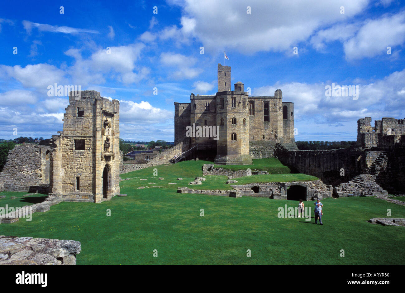 Warkworth Castle, Northumberland, UK Stock Photo