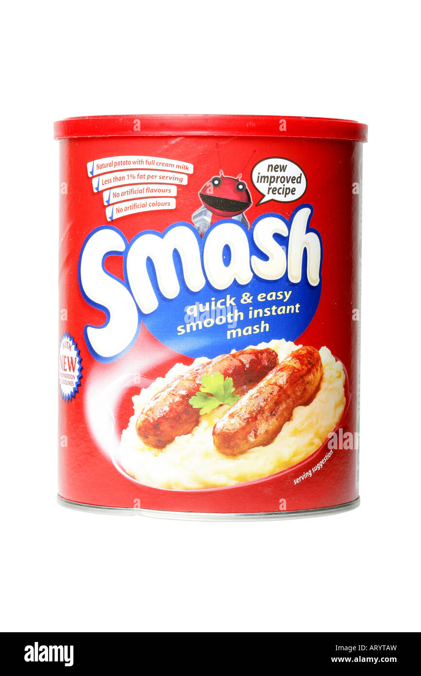 Smash Instant Mash Potato Stock Photo Alamy