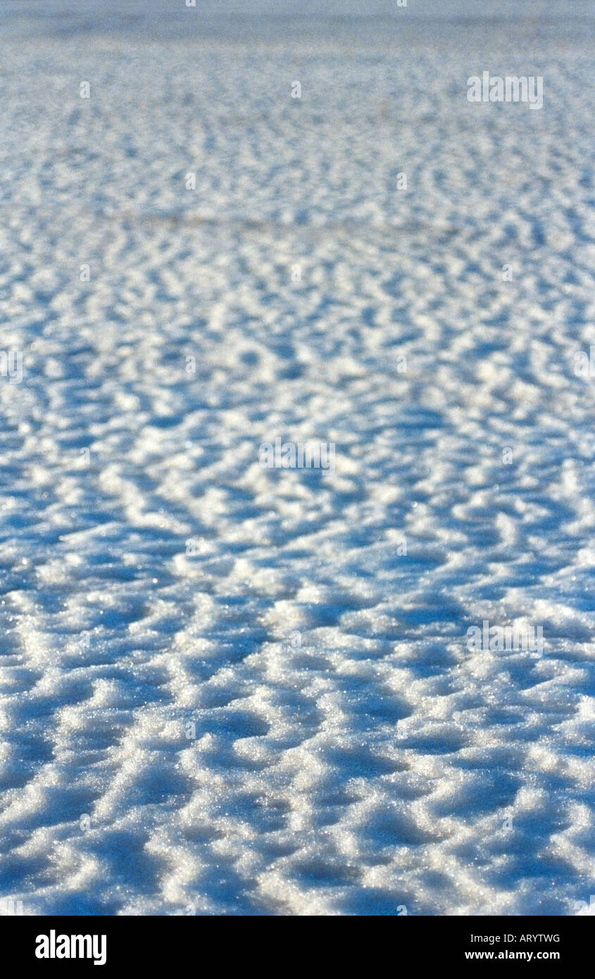 Ripple on the snow Stock Photo