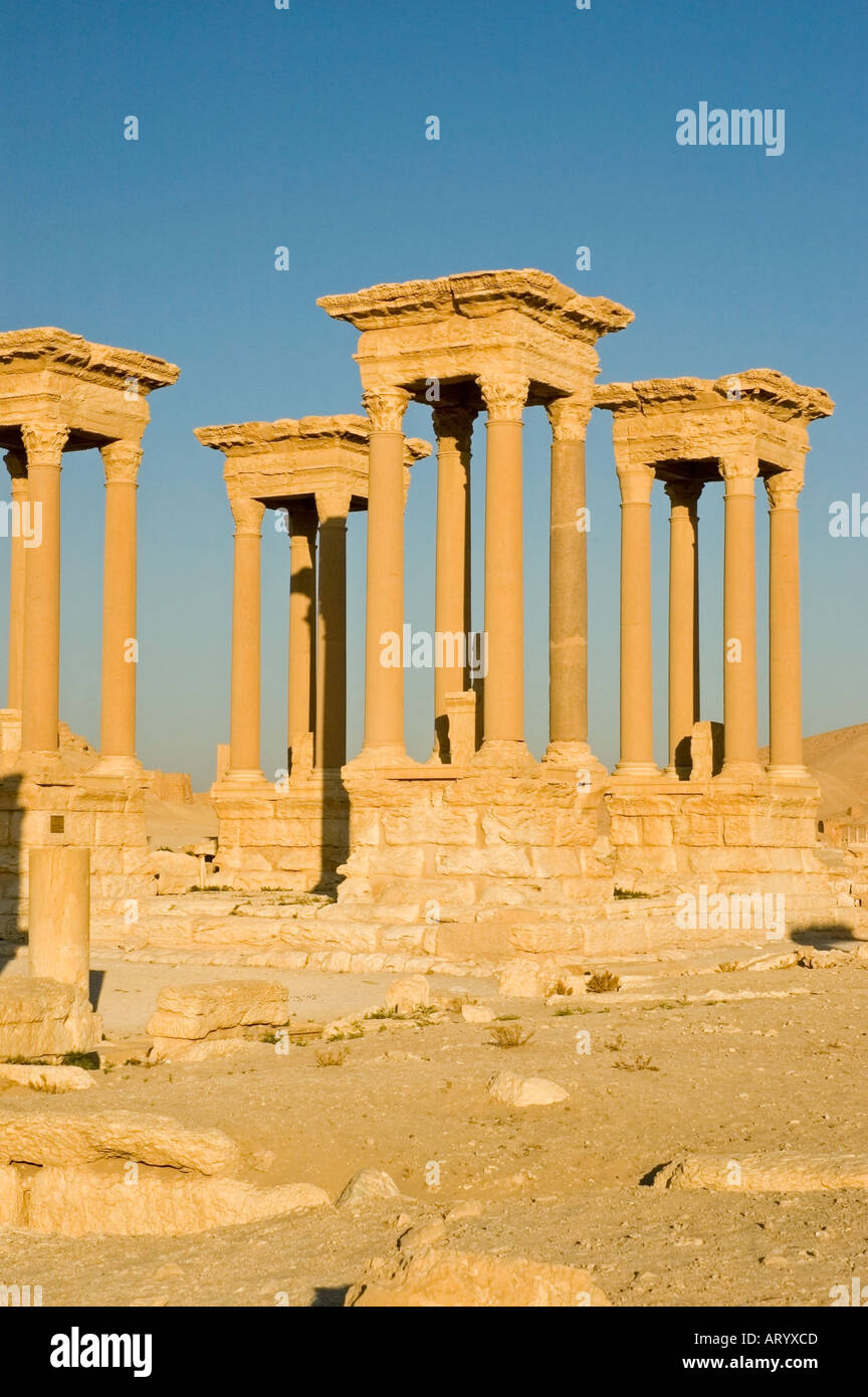 Tetrapylons amongst the Ruins of ancient Tadmor, Palmyra, Central Syria ...