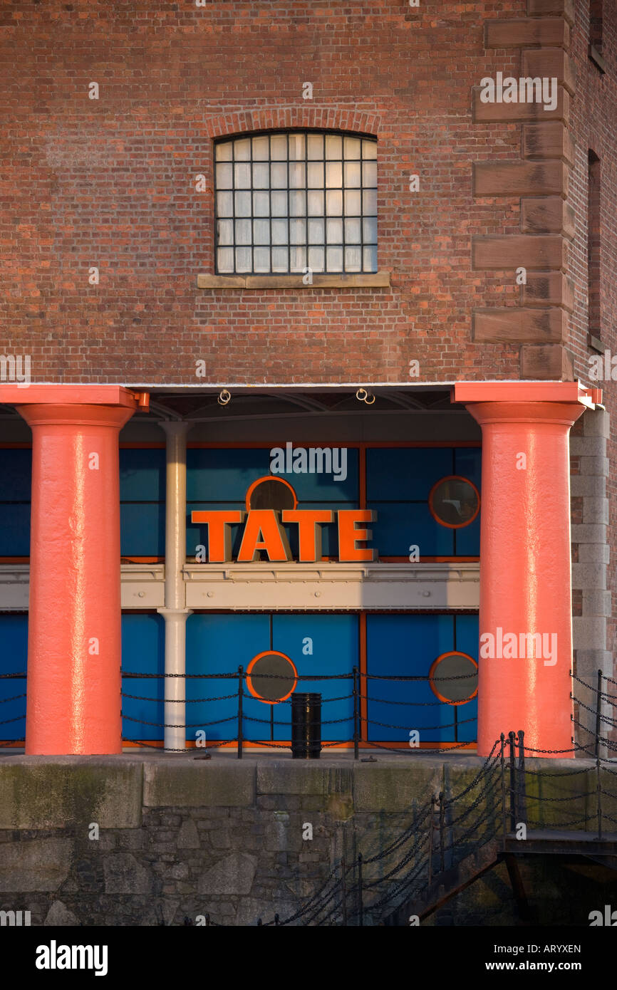 The Tate Modern Art Gallery at the Albert Dock complex in Liverpool in Lancashire in the North West of England Stock Photo
