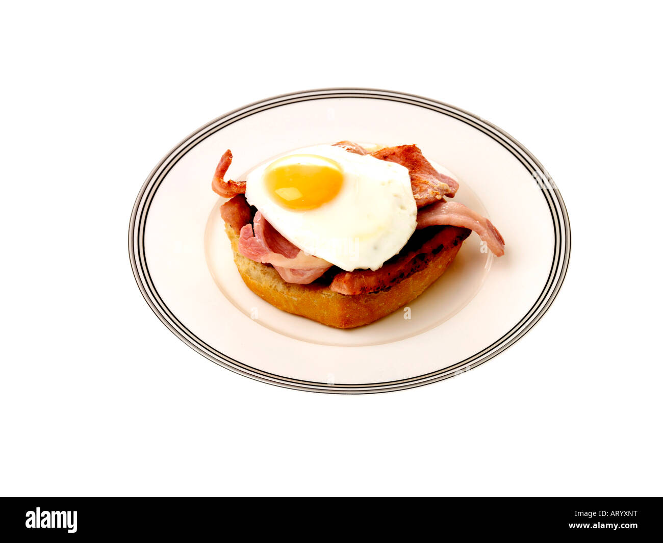 Bacon, Egg and Sausage Bap Stock Photo Alamy