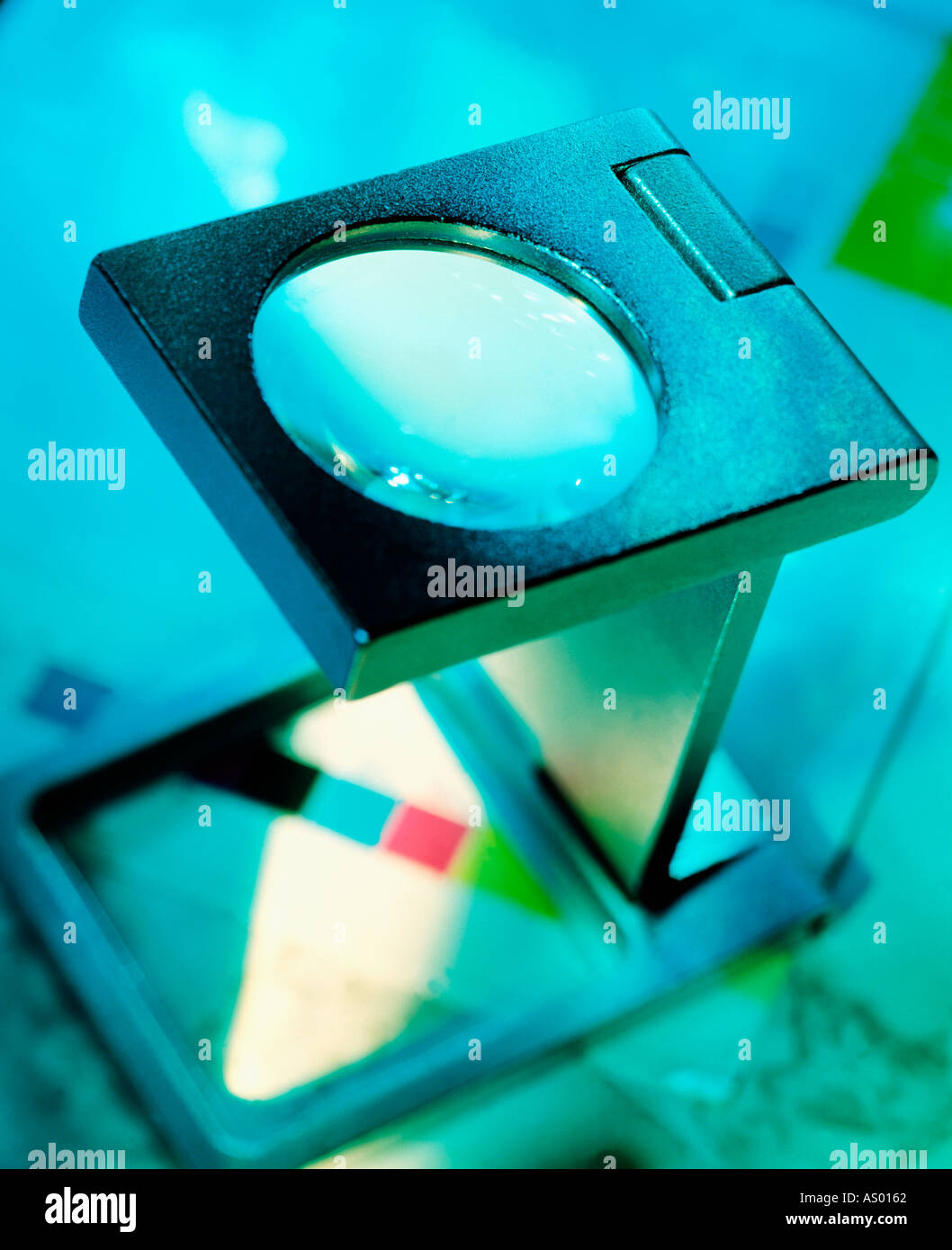 a loupe on a test print Stock Photo - Alamy
