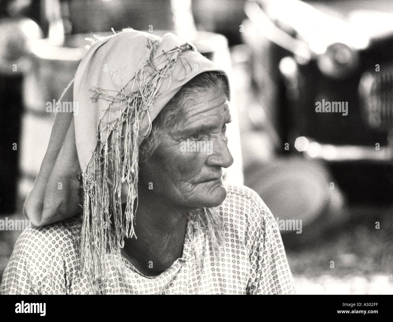 An elderly Calabrian woman Stock Photo