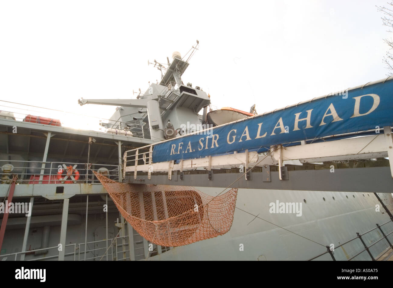 rfa supply ship sir galahad at cardiff bay wales uk great britain Stock Photo