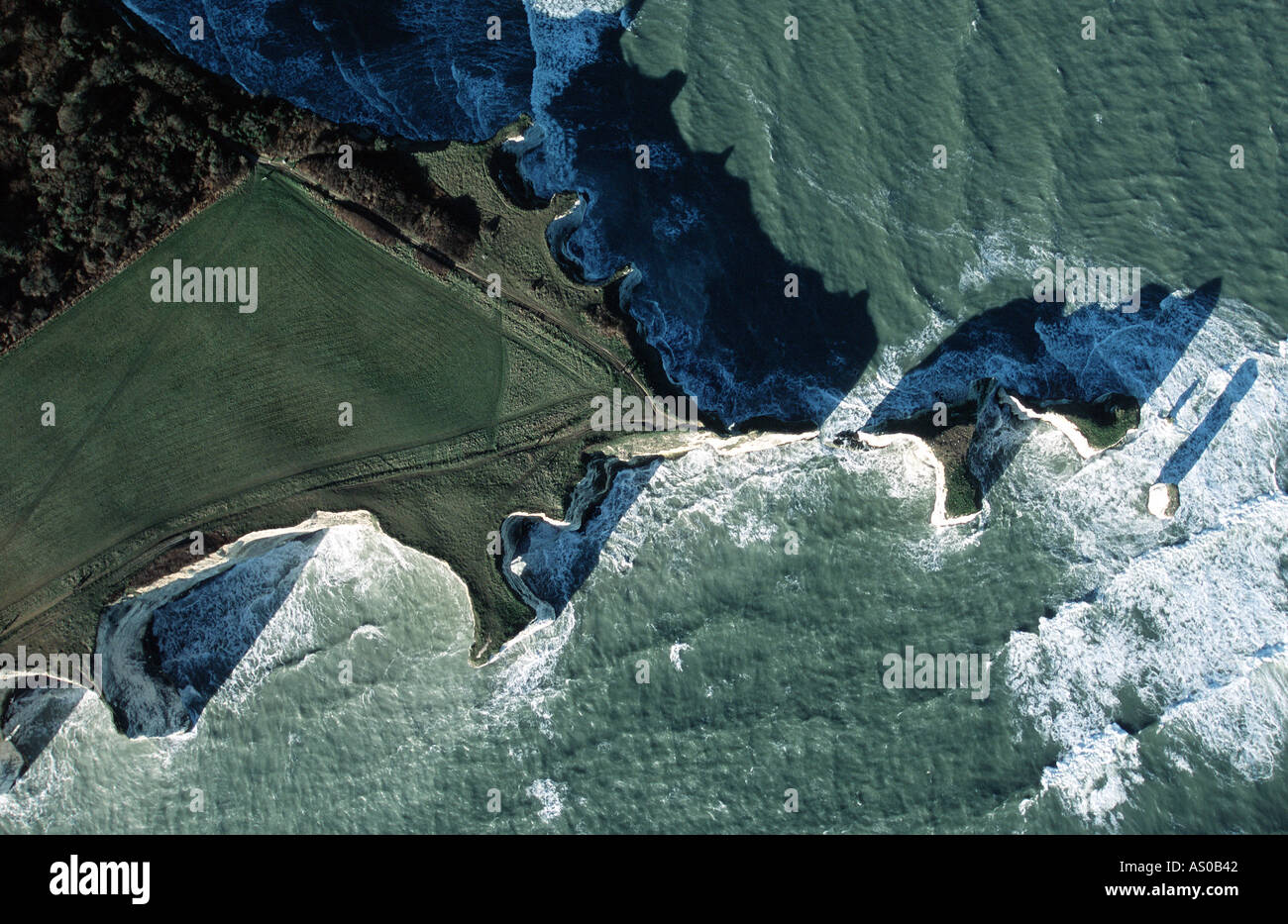 Aerial view of Old Harry Rocks Dorset Stock Photo - Alamy