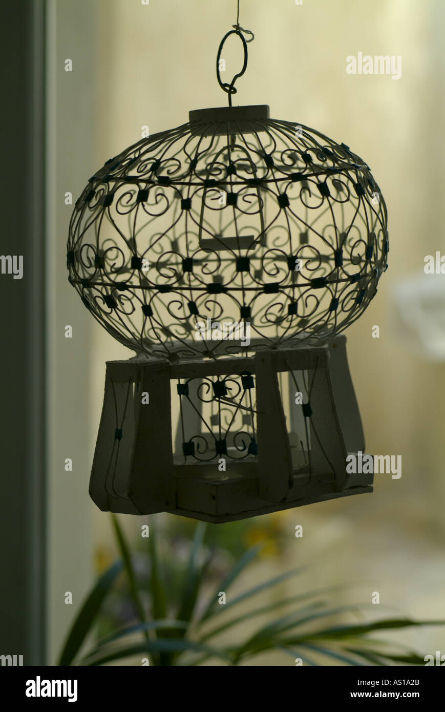 An empty bird cage Stock Photo Alamy
