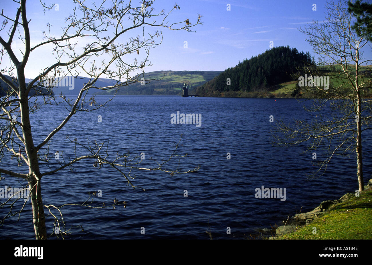 Lake Vyrnwy Reservoir Powys Powis Mid Wales UK Stock Photo