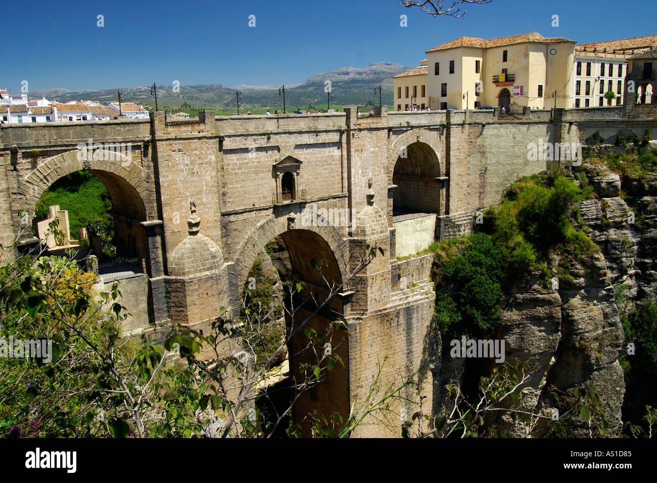 The Gorge and Puento Nuevo New Bridge Ronda Andalucia Spain Espana ...