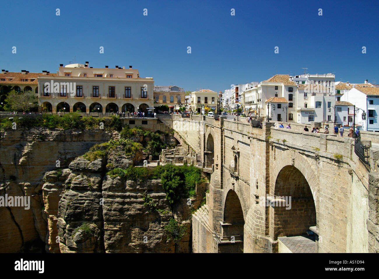 The Gorge and Puento Nuevo New Bridge Ronda Andalucia Spain Espana ...